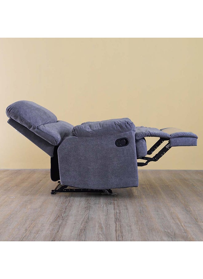 DANUBE HOME V2 Benedict 1 Seater Fabric Recliner Modern Design One Seat Relaxing Chair Living Room Furniture 90x97x102cm Dark Grey  - Image 4