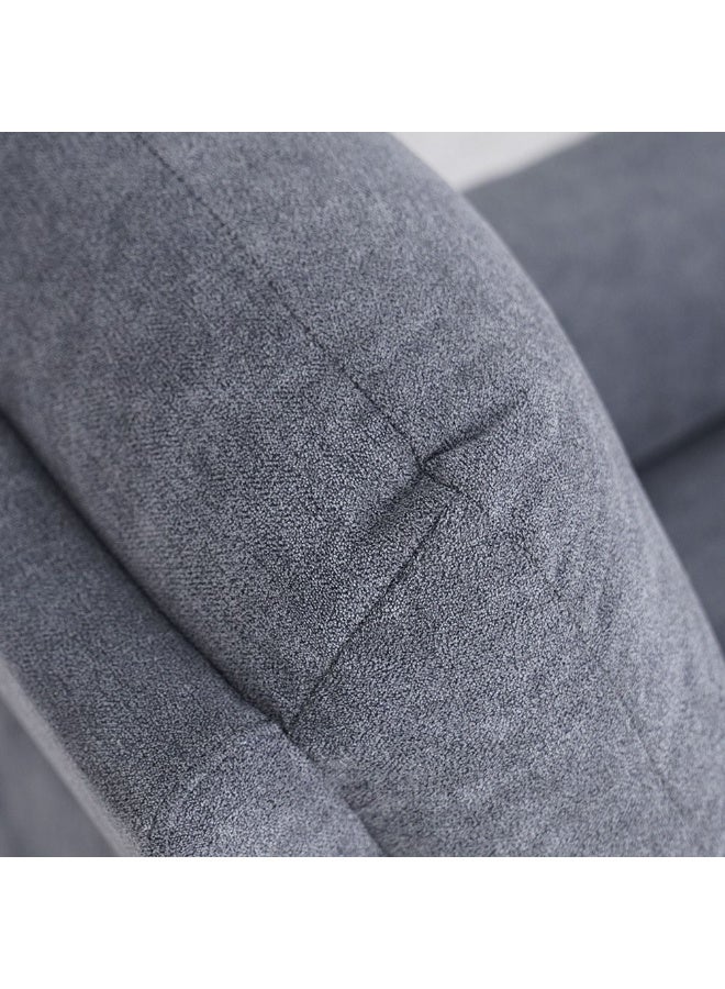 DANUBE HOME V2 Benedict 1 Seater Fabric Recliner Modern Design One Seat Relaxing Chair Living Room Furniture 90x97x102cm Dark Grey - Image 2