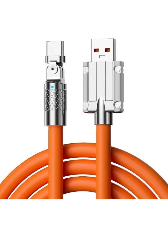 6A Type-C Fast Charging Cable, 180 Degree Rotation, 120W - Image 1