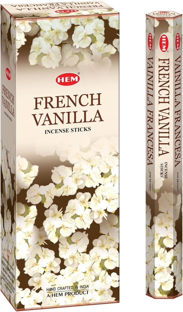 HEM French Vanilla Incense Sticks - 120 Sticks Box for Relaxation and Stress Relief - Image 1