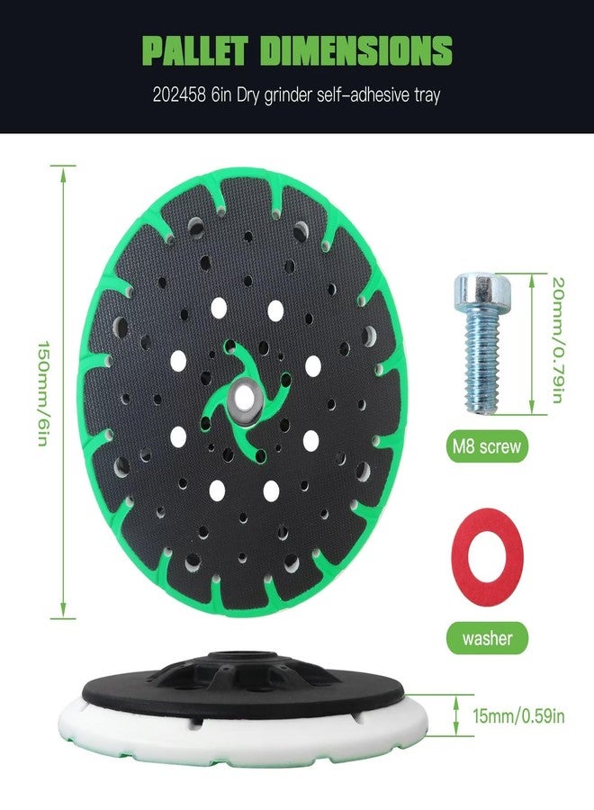 XSPANDER 6inch/150mm 17/48-hole Soft Sanding Pad Fit for Festool 202458, Replacement Sander Back-up Sanding Pad Fits for Fusion-TEC ST-STF D150/MJ2-M8-W-HT, ETS 150/3 EQ, ETS 150/5 EQ - Image 5
