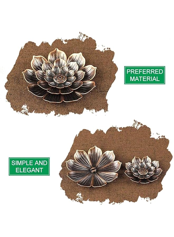erorex Incense Burner Bowl Ceramic Handicraft Incense Holder For Sticks Coil Lotus Ash Catcher Tray 4.62 Inch Gray Incense Burner Holder For Home Fragrance Accessories  - Image 4