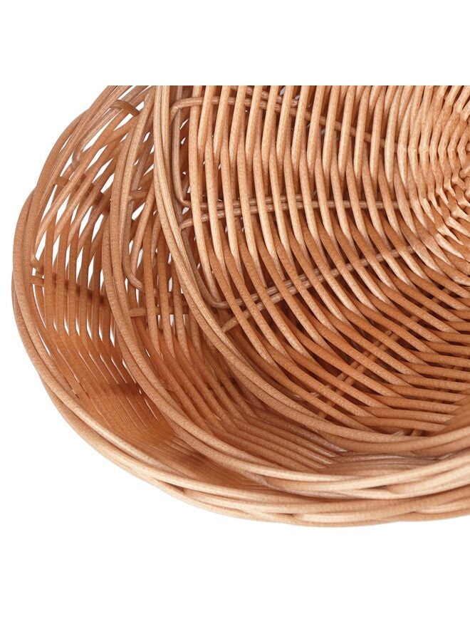 20 Pack Oval Wicker Basket, 9 x 6 x 2.6 Inch Poly Wicker Bread Baskets, Medium Size Gift Baskets for Kitchen, Christmas Gifts, Centerpiece Display, Storing Bread, Fruits, Vegetables - Image 5