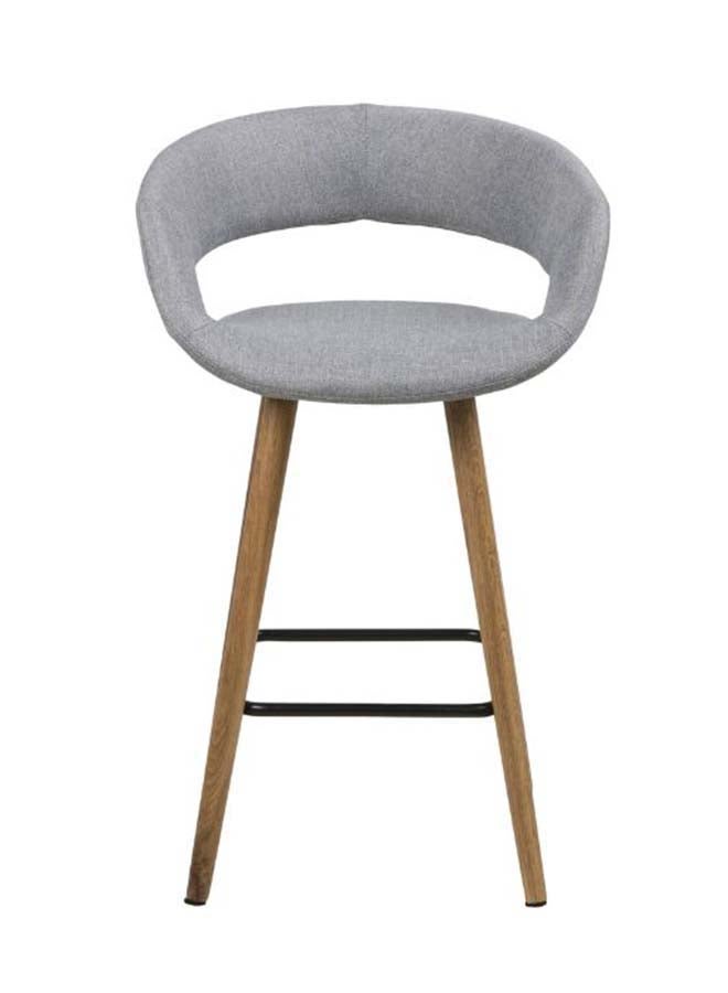 Woplek Gray Comfort Luxury Contemporary Leather Barchair  - Image 1