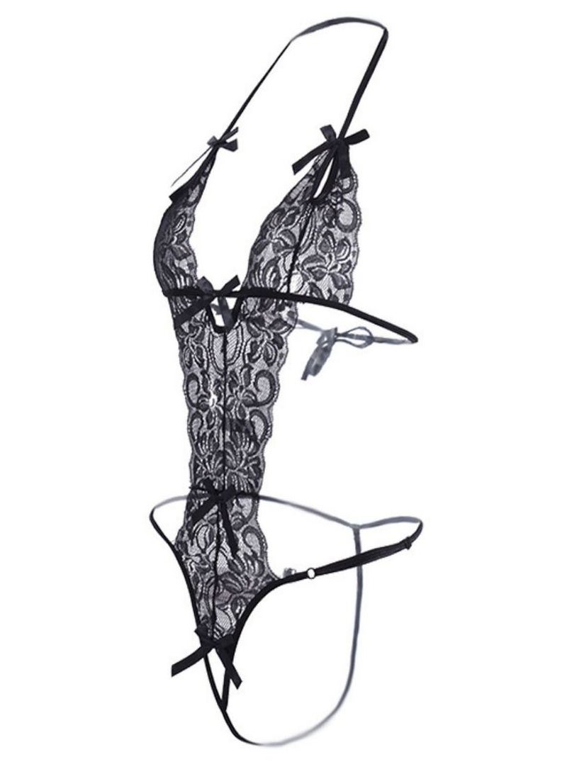 Pajamas Lace Robe for Women See Through Suspenders Dress Nightgown - Image 2