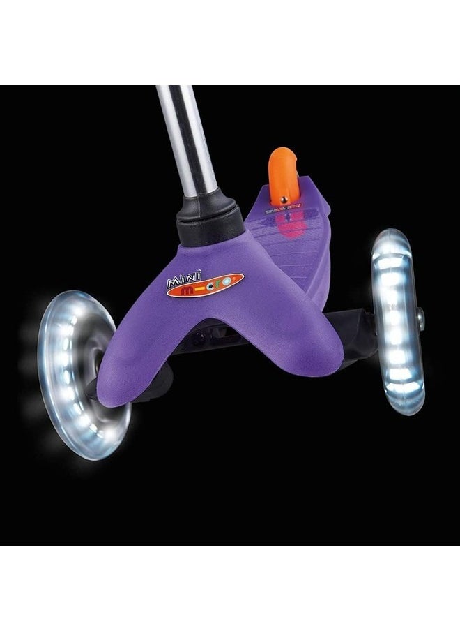 Micro Micro Mini Classic Purple LED Scooter for Kids 2 to 5 Years| Mini Classic Scooter |Three-Wheeled Purple Removable Handlebar Lightweight Balance Development Kids Kick Scooter  - Image 5