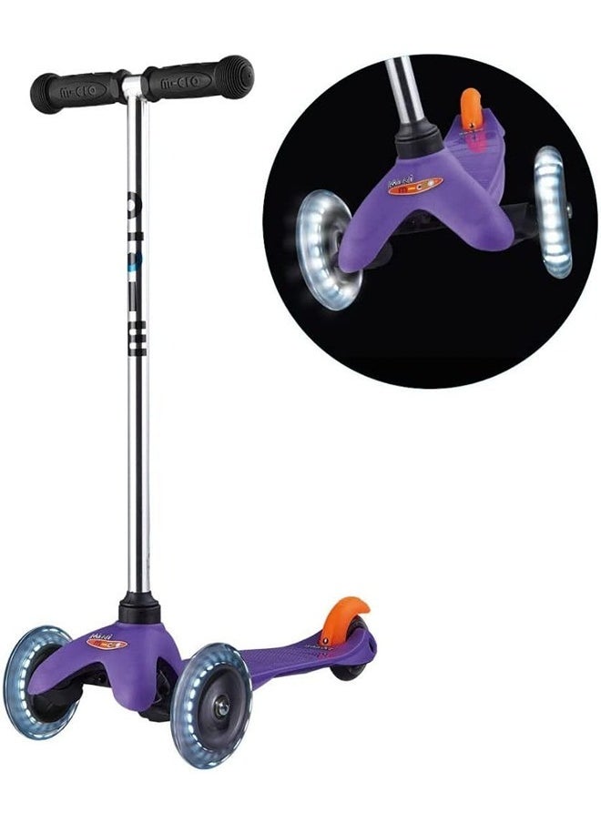 Micro Micro Mini Classic Purple LED Scooter for Kids 2 to 5 Years| Mini Classic Scooter |Three-Wheeled Purple Removable Handlebar Lightweight Balance Development Kids Kick Scooter  - Image 2