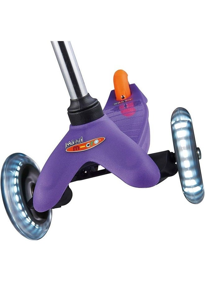 Micro Micro Mini Classic Purple LED Scooter for Kids 2 to 5 Years| Mini Classic Scooter |Three-Wheeled Purple Removable Handlebar Lightweight Balance Development Kids Kick Scooter  - Image 3