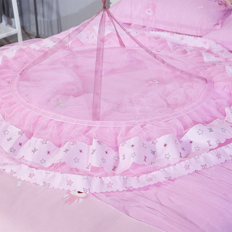 2 pcs Dome Lace Net Cartoon Lace Hanging Bed Canopy Bed Curtain for Home Hotel ( ) - Image 5