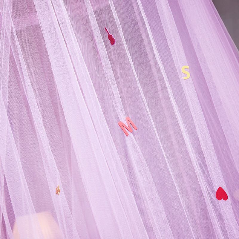 2 pcs Dome Lace Net Cartoon Lace Hanging Bed Canopy Bed Curtain for Home Hotel ( ) - Image 4