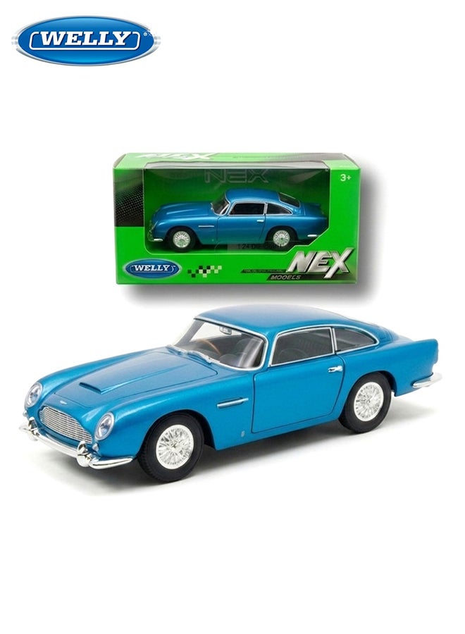 Welly Aston Martin DB5 Style Model Car | Classic Luxury Sports Coupe | Die-Cast Collectible | Blue – Die-Cast Toy Car for Kids & Collectors - Image 1