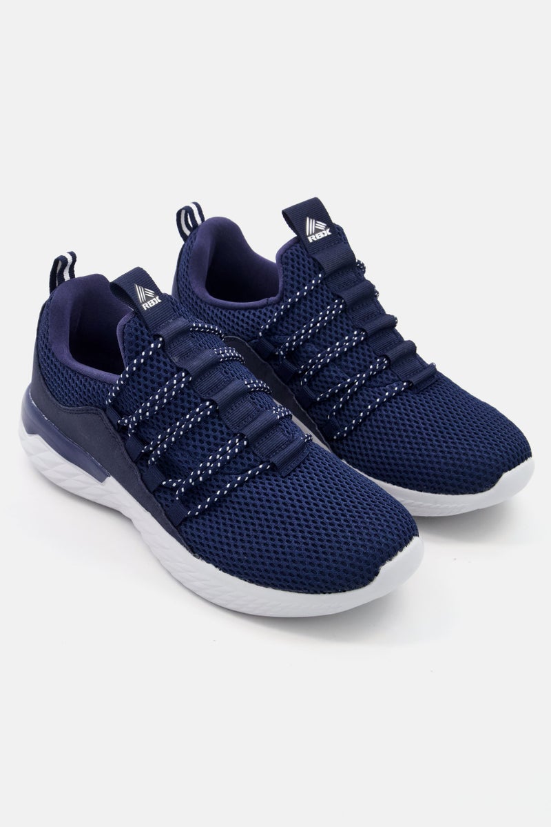 Men Slip On Textured Sports Shoe, Navy