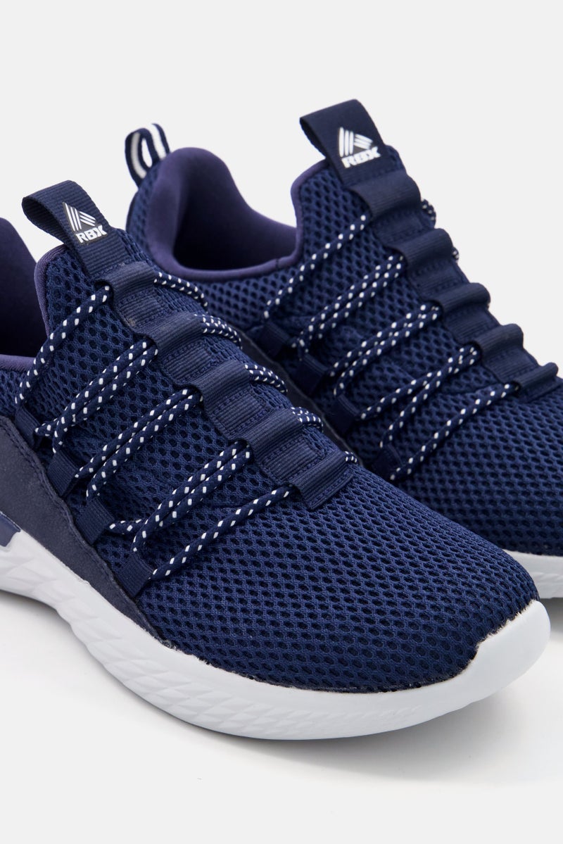 Men Slip On Textured Sports Shoe, Navy