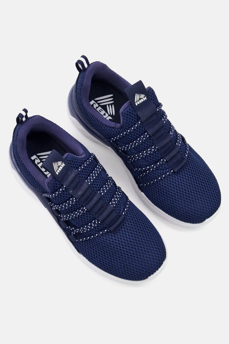 RBX Men Slip On Textured Sports Shoe, Navy - Image 4