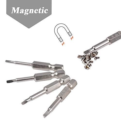 Mesee 5Pcs Triangle Head Screwdriver Bit Set 1.8/2/ 2.3/2.7/ 3mm Magnetic Triangular Screwdriver Bits 1/4 Inch Hex Shank Triangle Drill Bit S2 Steel Triangular Tip Screw Driver Bits, 50mm length - Image 5