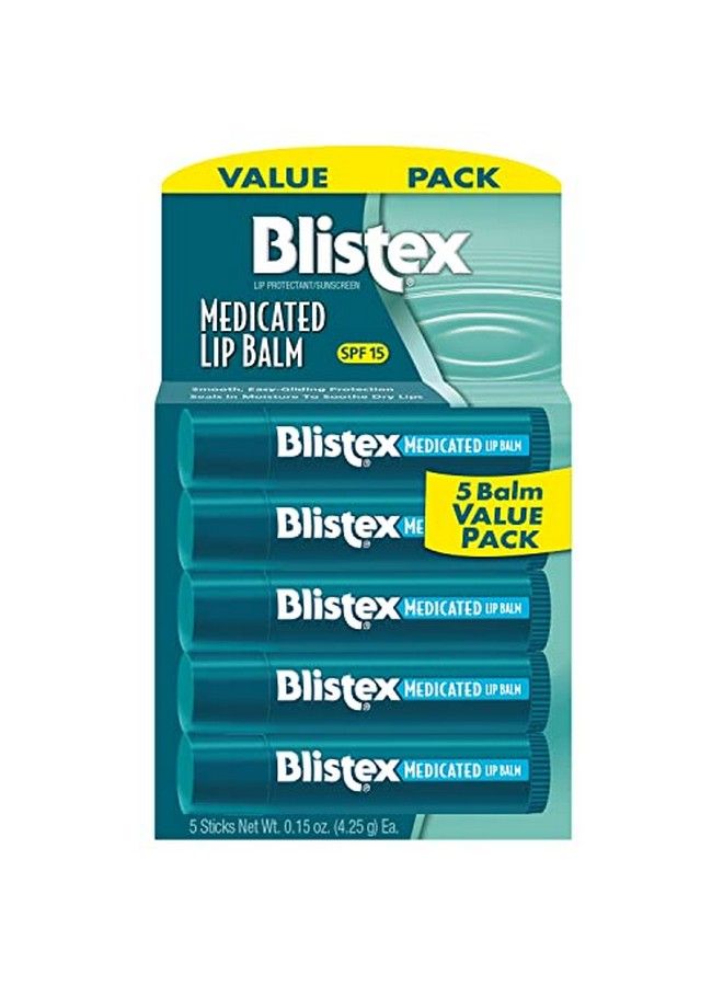 Blistex Medicated Lip Balm Lip Moisturizer 5 Count - Image 2