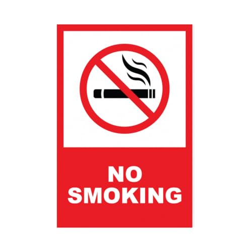 Printodelivery NO Smoking Sign Board 5MM Thickness 12x8 Inch – Sunboard Office & Hospital Signage, Sticker Safety Sign, No Smoking Area Notice for Workplace, Healthcare & Public Spaces - Image 1