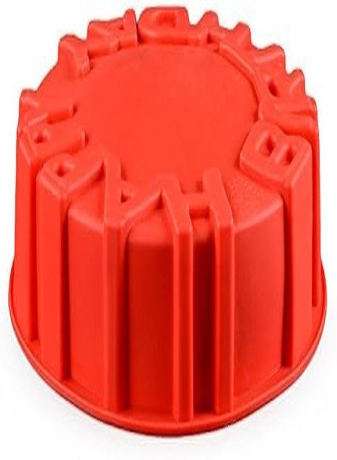 AUTOWRAP 7inch Happy Birthday Cake Pan Round Chocolate Breakable Surprise Gift Making Silicone Mold,Happy Birthday Cake Mold Silicone Baking Molds Party Cake Bakeware - Image 2