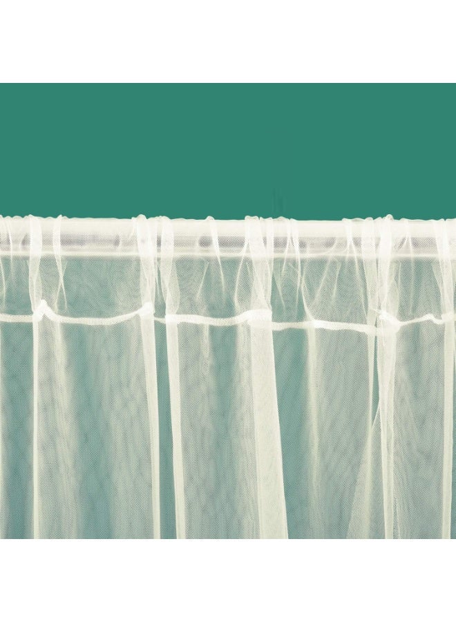 انسجام ستائر خلفية لحفلات الزفاف، ستارة خلفية بيضاء مقاس 1.5 متر × 2.5 متر، ستارة خلفية من التول الأبيض، ستارة خلفية مسرحية لجلسة التصوير الفوتوغرافي، دعائم كشك الصور، ديكورات لأعياد الميلاد وحفلات استقبال المولود الجديد والمهرجانات - Image 5