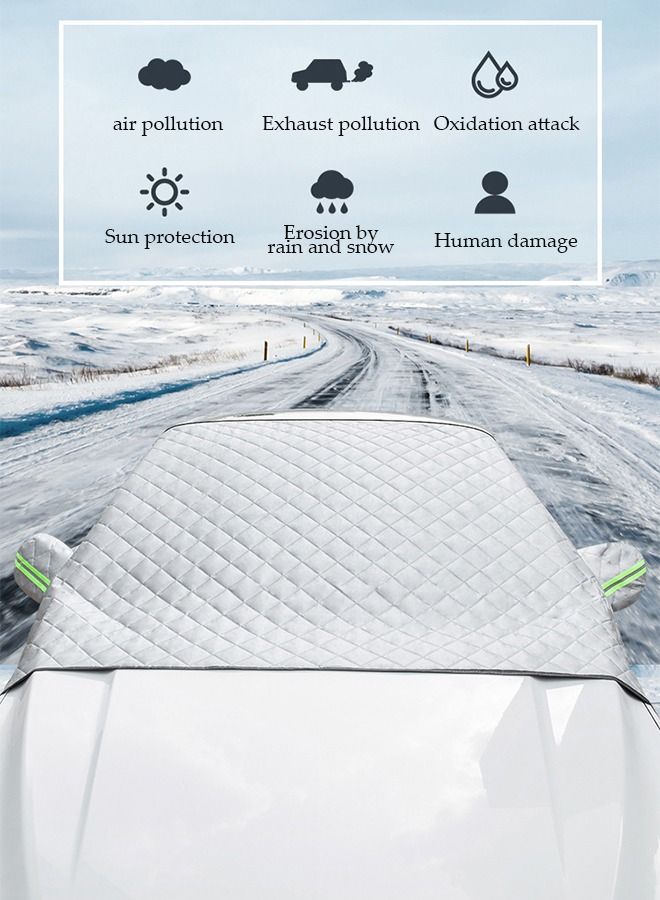 DUNISO Windshield Sunshade Car Sun Protection Cover Car Shade Front Windshield Blocks 99% UV Rays Keeps Your Vehicle Cool Foldable For All Seasons - Image 5