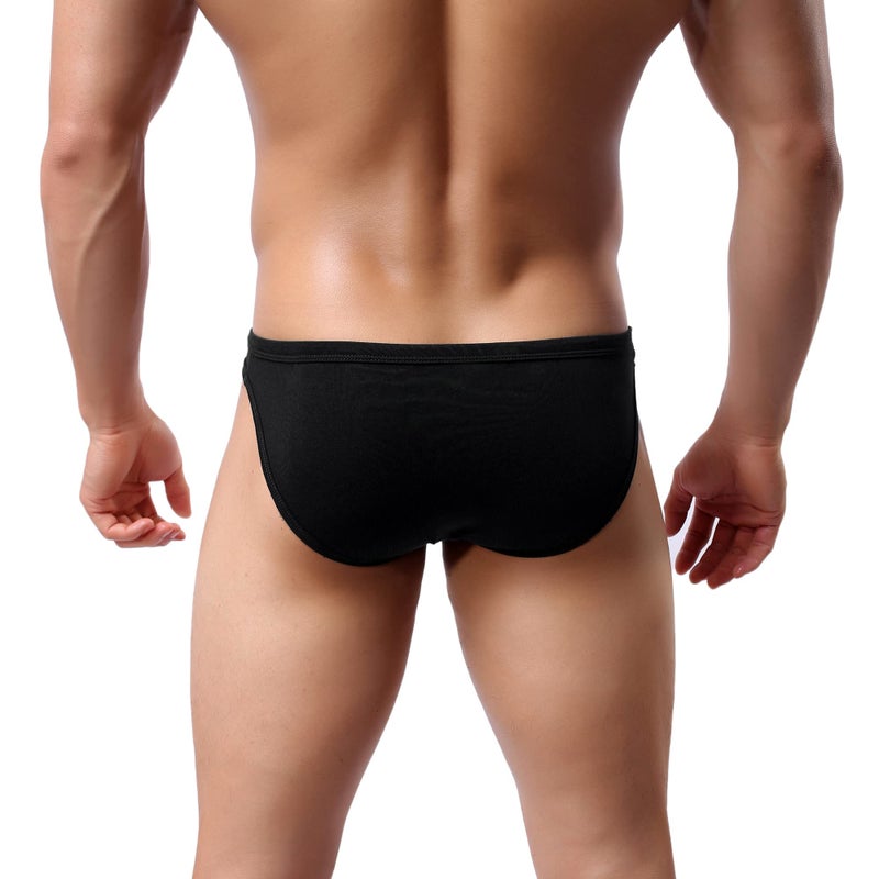 Avidlove Men Underwear Micromodal Bikinis 4 Pack Briefs Black Medium - Image 4