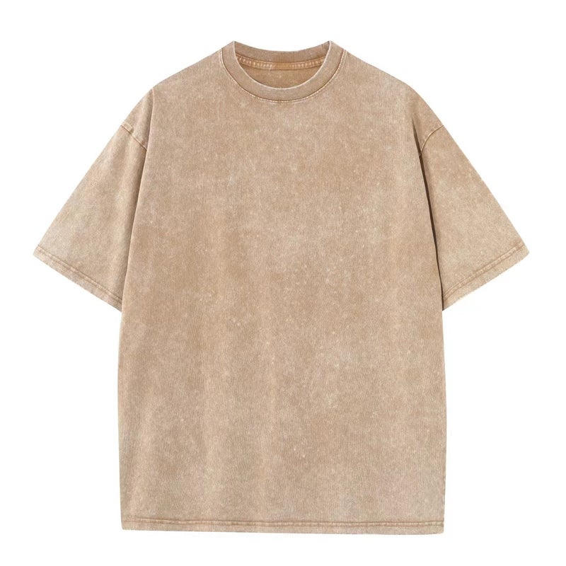 2024 Washed Colorful Short Sleeves 240G Washed And Distressed - Image 4