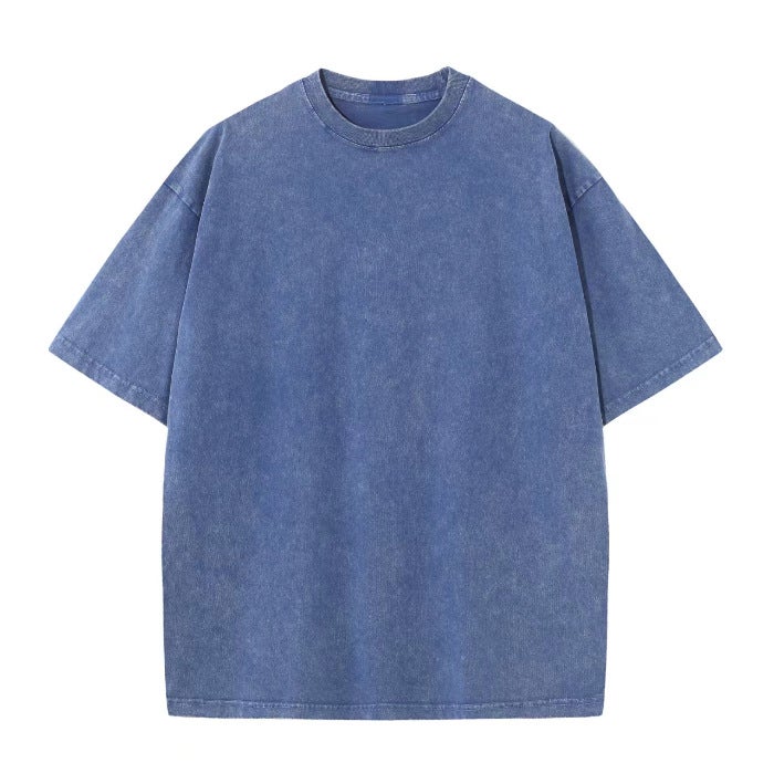 2024 Washed Colorful Short Sleeves 240G Washed And Distressed - Image 1