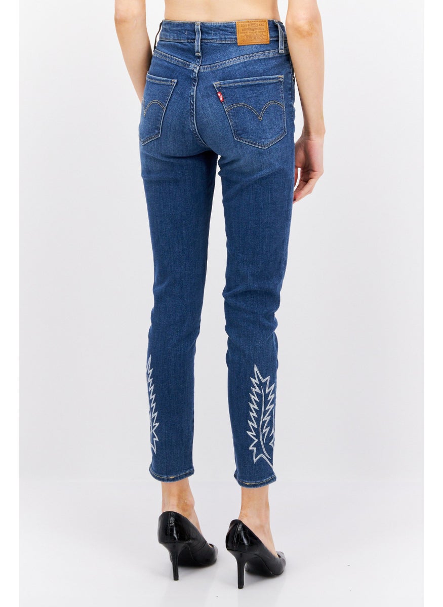 Levi's - Women High Waist Washed Stretchable Denim Jeans, Blue - Image 1