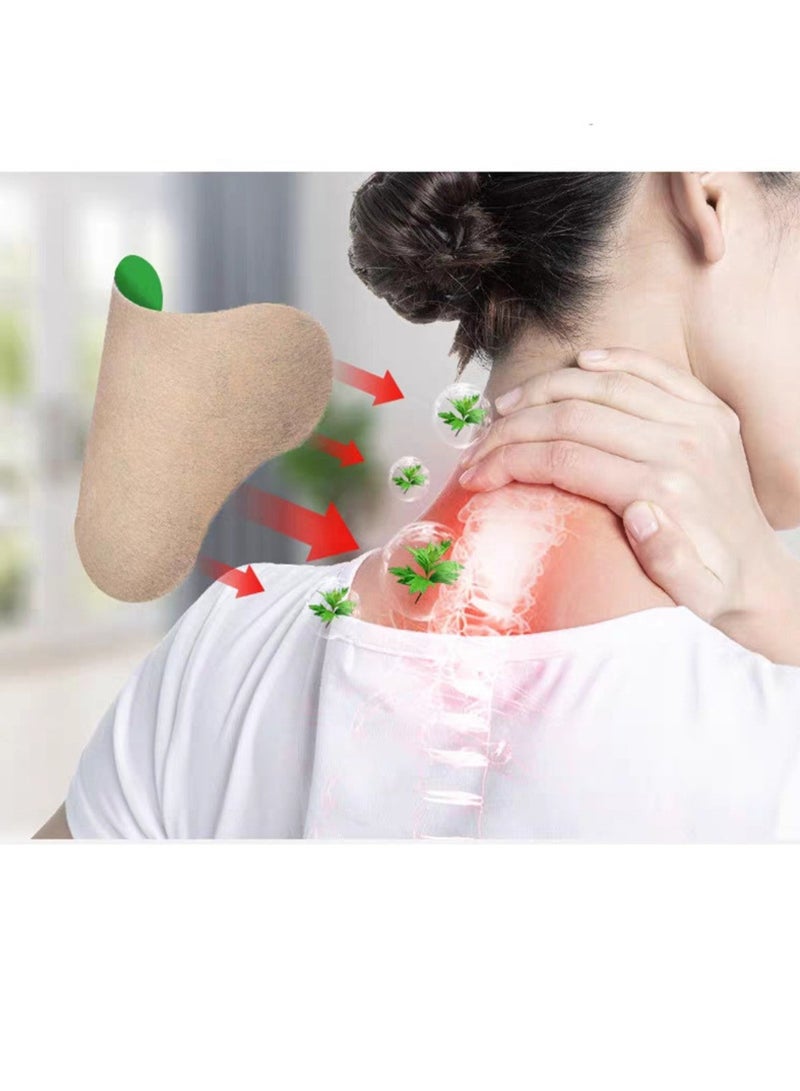 KanyeHB 12Pcs Wormwood Cervical Pain Relief Patches Cervical Pain and Neck Ache Paste Strong Penetration Relieve Pain Non Allergic Herbal Formula Neck Shoulder Joint Pain Relief Patches - Image 2