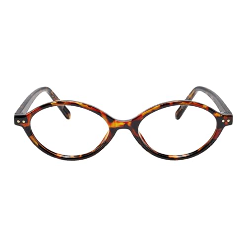 TIJN Olisa Blue Light Blocking Glasses for Women Men,Oval Small Frame Bluelight Glasses for Gaming/Computer/Screen,Tortoise - Image 1