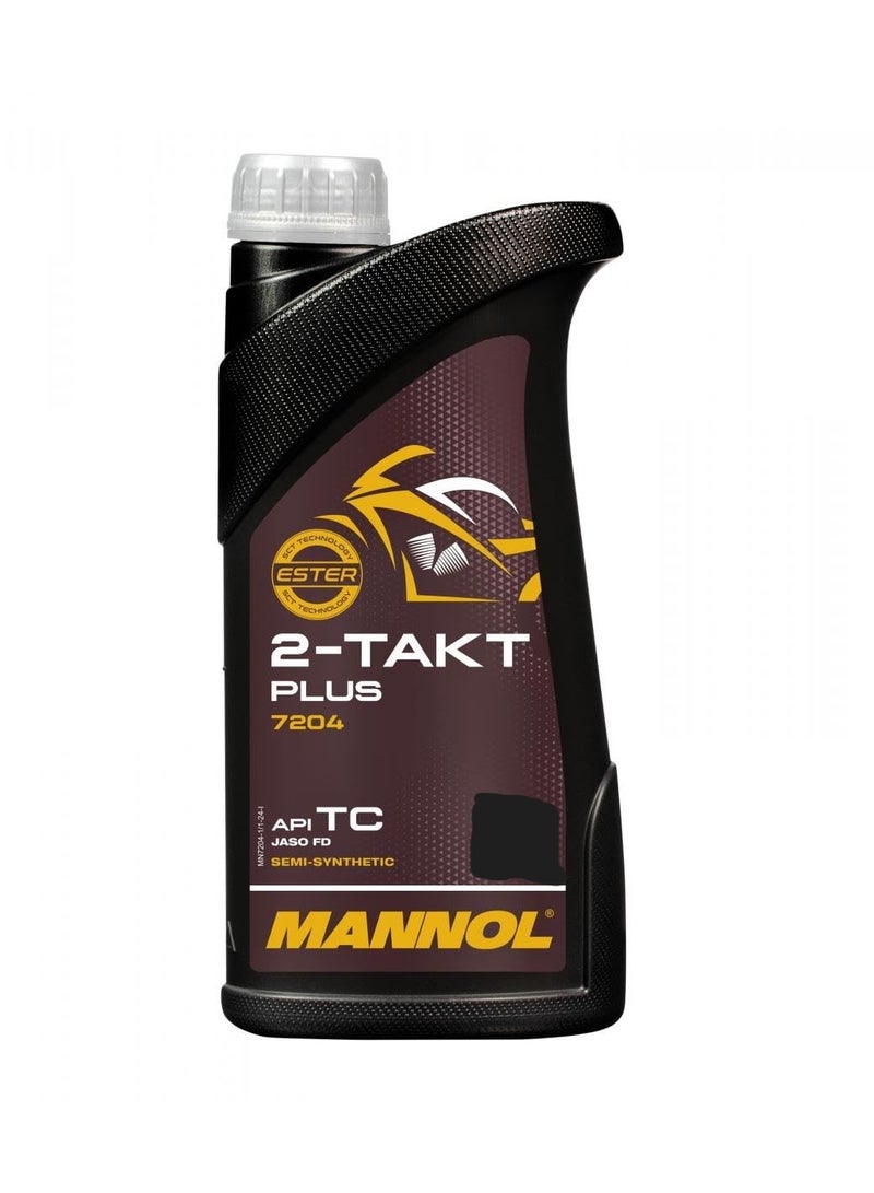 MANNOL 2-Takt Plus 2-Stroke Engine Oil for Motorcycles, Mopeds and Scooters 1L - Image 1