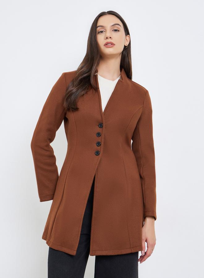 Take Two Women Brown Fitted Long Sleeve Jacket - Image 3