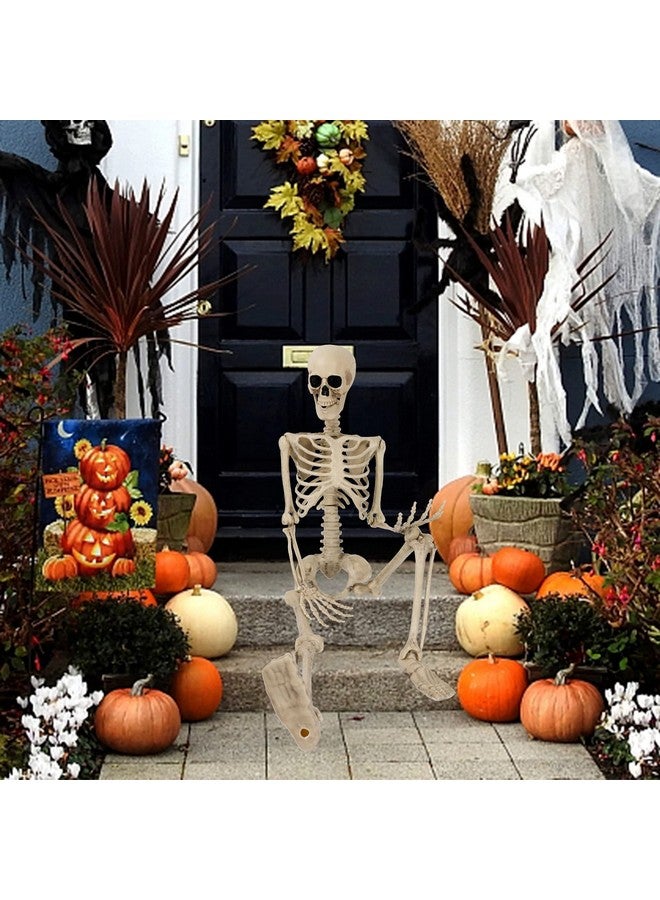 Juegoal Juegoal Halloween 3 ft Skeleton, 1/2 Life Size Human Bones With Adjustable Joints, Pose-N-Stay Realistic Full Body Prop for Halloween Decoration  - Image 3