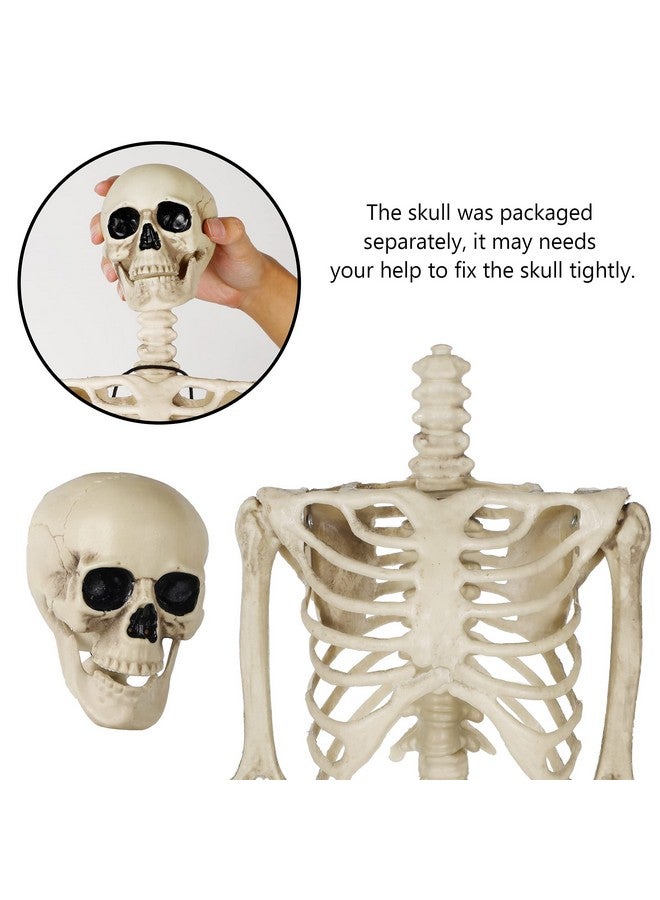 Juegoal Juegoal Halloween 3 ft Skeleton, 1/2 Life Size Human Bones With Adjustable Joints, Pose-N-Stay Realistic Full Body Prop for Halloween Decoration  - Image 1