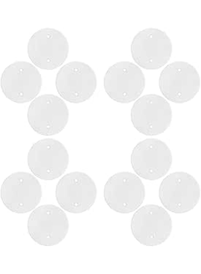 25 Octagonal Cable Protection Covers White Ceiling Box Round Plate for Home Office Wire Management - Image 1