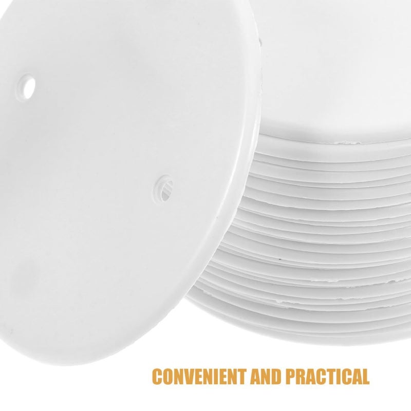 25 Octagonal Cable Protection Covers White Ceiling Box Round Plate for Home Office Wire Management - Image 4