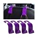 Hanemia Car Seat Headrest Hook 4PCS Vehicle Seat Back Hanger Storage Organizer for Purse Bag Coat Auto Interior Hanging Holder Organization Accessories Universal for SUV Sedan Truck Purple - Image 2