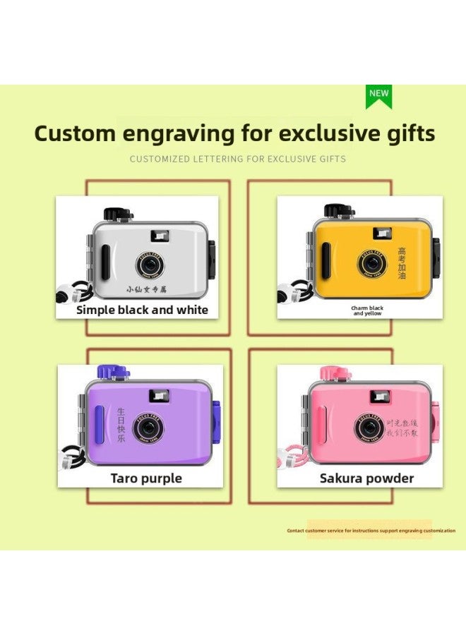 Generic Xinbai Film Camera Retro 35mm Film Ins Fool Camera Waterproof Student Photography Gift-Body Color:Eight KT Cat Cameras + Waterproof Shell + Manual  - Image 5