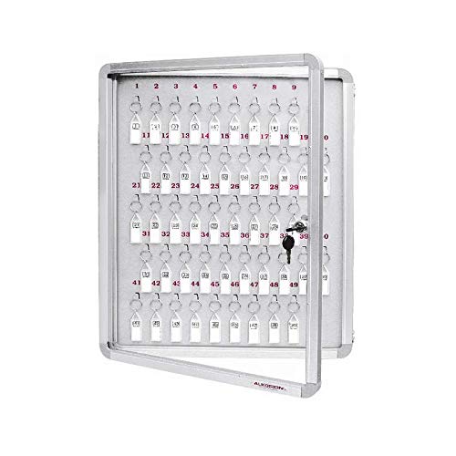 ALKOSIGN Sliding Cover Glass Steel Back Keyboard Cabinets 50 KeysASGKB 50 630mm X 620mm - Image 1