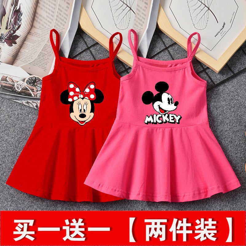 Baby Girl Summer Dress, Stylish Girl Dress, Korean Style Baby Princess Dress, 1 Year Old And 2 Little Girl Summer Suspender Skirt - Image 4