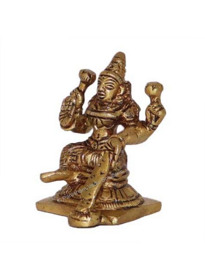 ARKAM Brass Dhan Lakshmi Murti/Dhan Laxmi Idol/Pital Ashthalakshmi Statue - Antique Brass for Home/Temple/Office (Height: 6.5 cm, Weight: 200 GMS) - Image 3