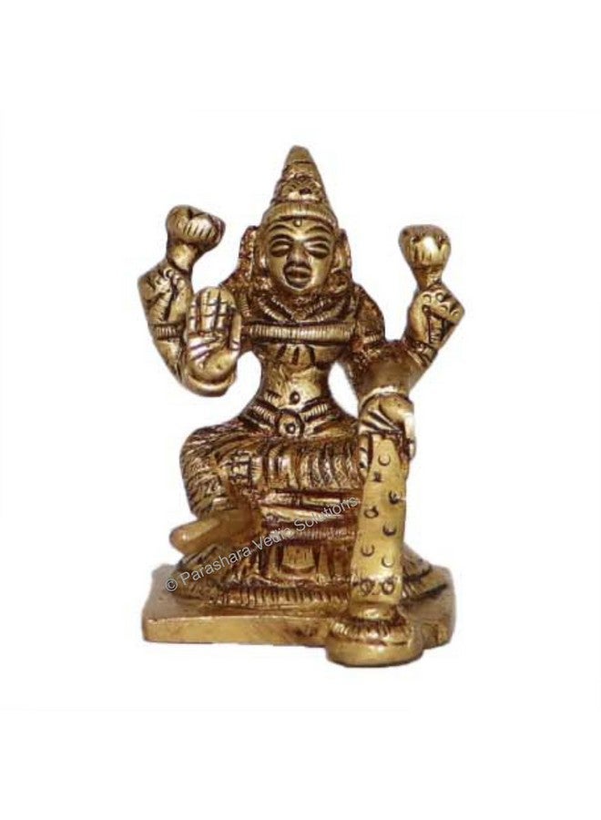 ARKAM Brass Dhan Lakshmi Murti/Dhan Laxmi Idol/Pital Ashthalakshmi Statue - Antique Brass for Home/Temple/Office (Height: 6.5 cm, Weight: 200 GMS) - Image 1