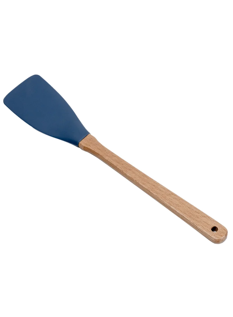 كويزين أرت Silicone Spatula Square Edge 32 cm - Versatile Kitchen Tool for Precise Cooking - Lynch blue