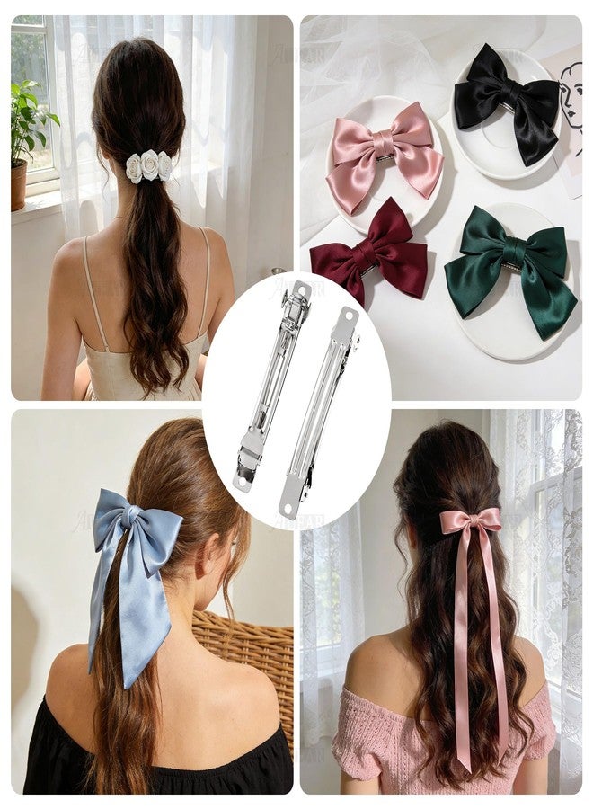 AUEAR, French Barrette Iron Rectangle Hair Clips for DIY Clip Craft Bows (50 Pack, 3 Inch 80mm) - Image 3