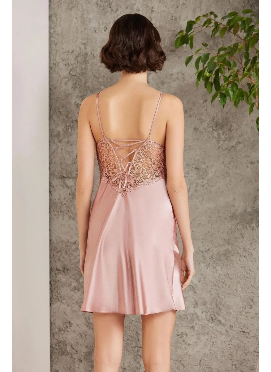 بيير كاردان 6000 Women's Lace Satin Set of 6-Brandy