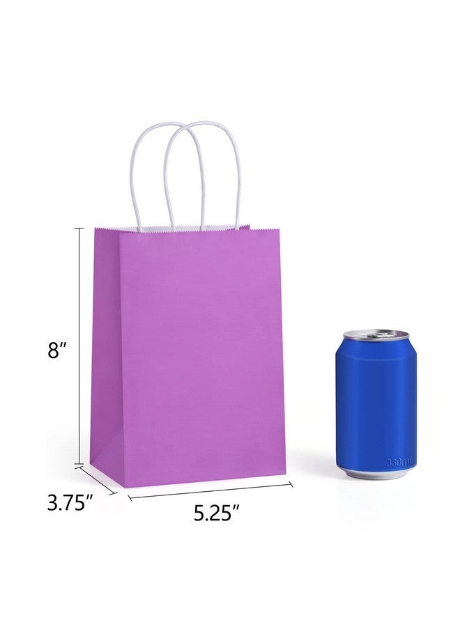 BagDream 24Pcs Small Party Favor Paper Gift Bags With Handles 6 Assorted Rainbow Colors Party Bags Kraft Paper Bags For Wedding Brithday Parties 5.25X3.75X8 - Image 5