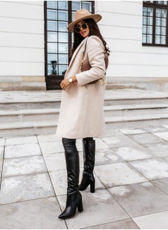 Loquat Autumn And Winter New Fashion Solid Color Wool Overcoat  - Image 2