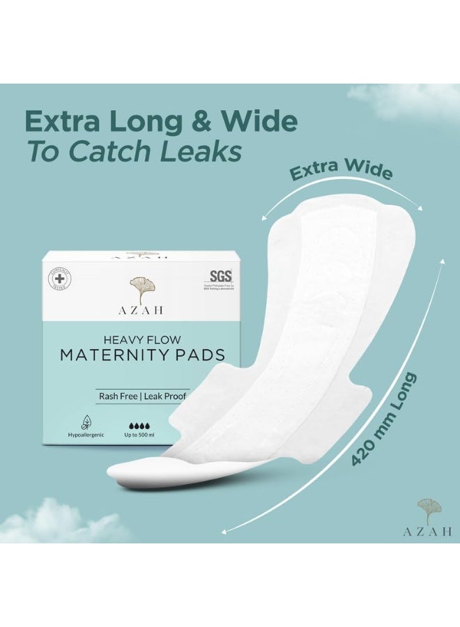 AZAH maternity pads after delivery pack of 25 xxxl sanitary napkins women leak proof postpartum flow urine incontinence ultra heavy flow - Image 3