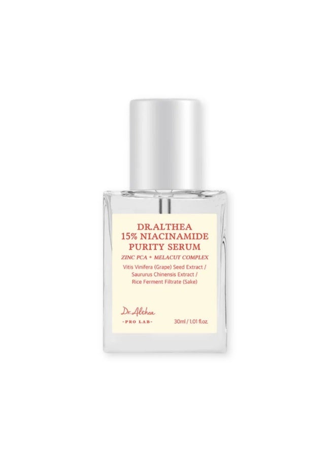 DrAlthea 15% Niacinamide Purity Serum | Brightening & Pore Minimizing Face Serum | Oil Control & Skin Tone Evenness | Korean Skincare 30ml - Image 1