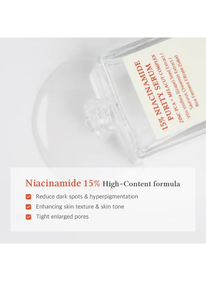 DrAlthea 15% Niacinamide Purity Serum | Brightening & Pore Minimizing Face Serum | Oil Control & Skin Tone Evenness | Korean Skincare 30ml - Image 3